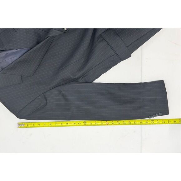 Andrew Fezza Super 100’s Wool Pinstripe Blazer Jacket - Picture 7 of 8